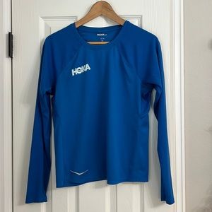 royal blue Hoka long sleeve running shirt. Womens medium
